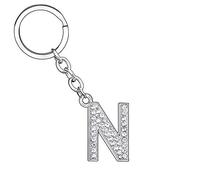 Portachiavi con Lettera a b c d e f g h j k l m n i o p q r s t u v w x y z,26 Portachiavi Ciondolo Lettera Iniziale Donna Uomo per Regalo Compleanno Anniversario Laurea Natale (N1)