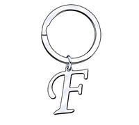 Portachiavi con Lettera a b c d e f g h j k l m n i o p q r s t u v w x y z,26 Portachiavi Ciondolo Lettera Iniziale Donna Uomo per Regalo Compleanno Anniversario Laurea Natale (F)