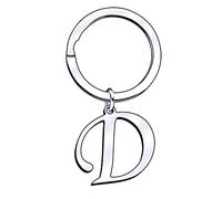 Portachiavi con Lettera a b c d e f g h j k l m n i o p q r s t u v w x y z,26 Portachiavi Ciondolo Lettera Iniziale Donna Uomo per Regalo Compleanno Anniversario Laurea Natale (D)