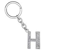 Portachiavi con Lettera a b c d e f g h j k l m n i o p q r s t u v w x y z,26 Portachiavi Ciondolo Lettera Iniziale Donna Uomo per Regalo Compleanno Anniversario Laurea Natale (H1)