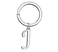 Portachiavi con Lettera a b c d e f g h j k l m n i o p q r s t u v w x y z,26 Portachiavi Ciondolo Lettera Iniziale Donna Uomo per Regalo Compleanno Anniversario Laurea Natale (J)