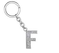 Portachiavi con Lettera a b c d e f g h j k l m n i o p q r s t u v w x y z,26 Portachiavi Ciondolo Lettera Iniziale Donna Uomo per Regalo Compleanno Anniversario Laurea Natale (F1)