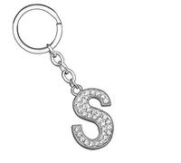 Portachiavi con Lettera a b c d e f g h j k l m n i o p q r s t u v w x y z,26 Portachiavi Ciondolo Lettera Iniziale Donna Uomo per Regalo Compleanno Anniversario Laurea Natale (S1)