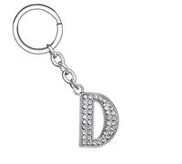 Portachiavi con Lettera a b c d e f g h j k l m n i o p q r s t u v w x y z,26 Portachiavi Ciondolo Lettera Iniziale Donna Uomo per Regalo Compleanno Anniversario Laurea Natale (D1)