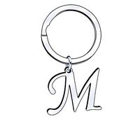 Portachiavi con Lettera a b c d e f g h j k l m n i o p q r s t u v w x y z,26 Portachiavi Ciondolo Lettera Iniziale Donna Uomo per Regalo Compleanno Anniversario Laurea Natale (M)