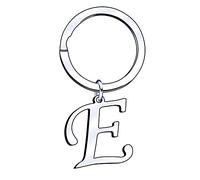 Portachiavi con Lettera a b c d e f g h j k l m n i o p q r s t u v w x y z,26 Portachiavi Ciondolo Lettera Iniziale Donna Uomo per Regalo Compleanno Anniversario Laurea Natale (E)