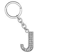 Portachiavi con Lettera a b c d e f g h j k l m n i o p q r s t u v w x y z,26 Portachiavi Ciondolo Lettera Iniziale Donna Uomo per Regalo Compleanno Anniversario Laurea Natale (J1)