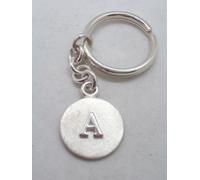 Portachiavi con lettera - A - in Argento 925 - iniziale - alfabeto - brisè -