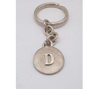 Portachiavi con lettera - D - in Argento 925 - iniziale - alfabeto - brisè -