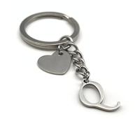 Portachiavi con Lettera e Cuore - Regalo Fatto a Mano per Fidanzata (Q)