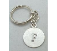 Portachiavi con lettera - F - in Argento 925 - iniziale - alfabeto - brisè -