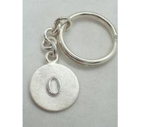 Portachiavi con lettera - O - in Argento 925 - iniziale - alfabeto - brisè -