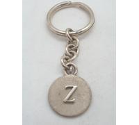 Portachiavi con lettera - Z - in Argento 925 - iniziale - alfabeto - brisè -