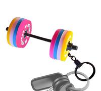 Portachiavi con manubri, portachiavi da palestra per uomo, catena con ciondolo per borsa, per il fitness per gli appassionati di allenamento, ciondolo decorativo divertente per borse