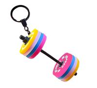 Portachiavi con manubrio - Fascino da fitness in silicone staccabile, ciondolo per borsa portatile a tema palestra | accessorio leggero e durevole per la motivazione e lo stile, b, Se référer au