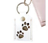 Portachiavi con memoria in PET, ciondolo in finta pelle, ciondolo porta keepsake | Decorazione per cani e gatti, clip per zaini, tasca con cerniera, token sentimentale per viaggi, scuola, uso