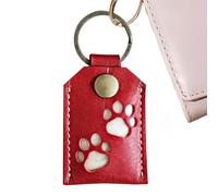 Portachiavi con memoria in PET, ciondolo in finta pelle, ciondolo porta keepsake | Decorazione per cani e gatti, clip per zaini, tasca con cerniera, token sentimentale per viaggi, scuola, uso