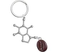 Portachiavi con Molecola di Caffeina Portachiavi con caffè Regalo di Scienza Regalo di Chimica Regalo per Gli Amanti del caffè Portachiavi del caffè