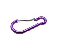 Portachiavi con moschettone in alluminio da 10 pezzi/pacco per paracord, attività all'aperto, escursionismo, campeggio - 10 colori(Purple)