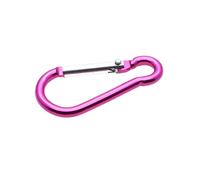 Portachiavi con moschettone in alluminio da 10 pezzi/pacco per paracord, attività all'aperto, escursionismo, campeggio - 10 colori(Pink)