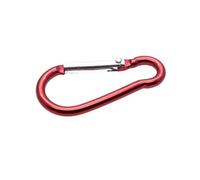 Portachiavi con moschettone in alluminio da 10 pezzi/pacco per paracord, attività all'aperto, escursionismo, campeggio - 10 colori(Red)