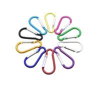 Portachiavi con moschettone in alluminio da 10 pezzi/pacco per paracord, attività all'aperto, escursionismo, campeggio - 10 colori(Mix Color)