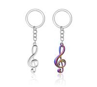 Portachiavi Con Note Musicali Da 2 Pezzi, Portachiavi Creativi In Metallo, Ciondoli Per Borse Da Viaggio, Accessori Per Chiavi, Regali Per Gli Amanti Della Musica