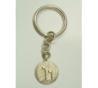 Portachiavi con NOTE MUSICALI in ARGENTO 925 - CROMA - musica - nota musicale -