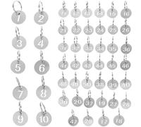 Portachiavi con numeri 50 pezzi Etichette con numeri rotondi con anelli Etichette portachiavi for di gestione delle chiavi 'hotel for ufficio Identificazione dei metalli