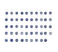 Portachiavi con numeri, Targhette In Metallo Confezione Da 50 Numeri In Lega Di Alluminio 1 A for Chiavi Del Dormitorio Multicolore 3x3x0, cm(Blue)