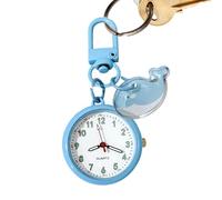 Portachiavi con orologio, alla moda, luminoso, portatile, piccolo orologio da borsa, per studenti, borsa, zaino, borsa, scuola, tutti i giorni, pendolari all'aperto