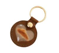 Portachiavi Con Pelo Di Cane - Portachiavi Decorativo con Serbatoio Pelucchi Animali Domestici - Ciondolo a Forma di Cuore Ricordo per Donna Borsa Zainello Uomo