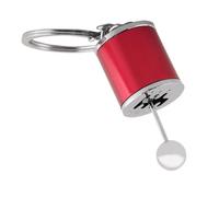 Portachiavi con per Auto, Portachiavi con a 6 Marce, Portachiavi con Ricambi Auto Alla Moda, Portachiavi Alla Moda in Lega con Movimento 'ingranaggio Reale per gli (rosso)