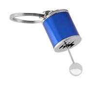 Portachiavi con per Auto, Portachiavi con a 6 Marce, Portachiavi con Ricambi Auto Alla Moda, Portachiavi Alla Moda in Lega con Movimento 'ingranaggio Reale per gli (BLUE)