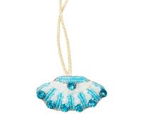 Portachiavi con perline a forma di animale marino pratico tessuto toppe portachiavi accessorio borsa ornamento borse contemporanee decorazione colorato pesce corallo portachiavi ciondolo, G