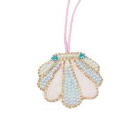 Portachiavi con perline a forma di animale marino pratico tessuto toppe portachiavi accessorio borsa ornamento borse contemporanee decorazione colorato pesce corallo portachiavi ciondolo, F
