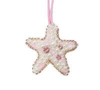 Portachiavi con perline a forma di animale marino pratico tessuto toppe portachiavi accessorio borsa ornamento borse contemporanee decorazione colorato pesce corallo portachiavi ciondolo, A