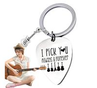 Portachiavi con plettro per chitarra, portachiavi con plettro per chitarra - I PICK YOU Plettro inciso per principianti di chitarra,Plettro per chitarra per donne, amanti della chitarra, giovani chita