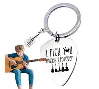 Portachiavi con plettro per chitarra, portachiavi con plettro per chitarra - Plettro per chitarra I PICK YOU da collezione per gli amanti della chitarra,Plettro per chitarra per donne, amanti della ch