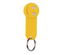 Portachiavi con porta gettone carrello spesa con sorriso smile