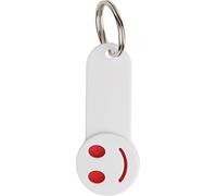 Portachiavi con porta gettone carrello spesa con sorriso smile