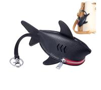 Portachiavi Con Portamonete Shark - Pòrtamonete In Peluche | Poŗtamonete Squalo, Protettiva Portatile Per Chiavi Della Macchina Sq̀ualo Còn Pòrtachiavi E Cordino, Poŗtachiavi Coņ Cerni