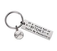 Portachiavi con scritta "Best Friend", idea regalo per la sorella, con scritta in inglese "You are My Favourite Sister" (lingua italiana non garantita)