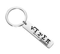 Portachiavi con scritta "I Ate Some Pie and It Was Delicious", regalo divertente per matematici, studenti o insegnanti di matematica, regalo di laurea e st, colore: Argento, cod. NA