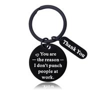 Portachiavi con scritta "Work Bestie", regalo per donne e uomini, colleghi, per colleghi, ringraziamento, apprezzamento, per colleghi, collaboratori, lavoratori, You Are the Reason I Dont Punch People