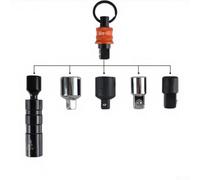 Portachiavi con sgancio rapido e clip per prese organizzate da 1/2" e 3/8", efficiente stoccaggio degli attrezzi per artigiani e appassionati di fai da te (B)