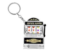 Portachiavi con slot di frutta, design retrò, durevole, portatile, ABS e materiale metallico, regalo per uomini e donne, giochi interattivi, regali per l'anima