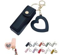 Portachiavi con specchio per rossetti, con portachiavi, per balsamo per labbra, mini custodia per rossetto con portachiavi e ciondolo a forma di cuore, per donne e ragazze, J, modernità