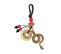 Portachiavi con statua di serpente cinese Feng Shui 2025 anni Ciondolo cinese Lucky Snake Key Accessori