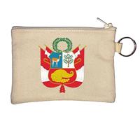 Portachiavi con stemma del Perù Portamonete Beige